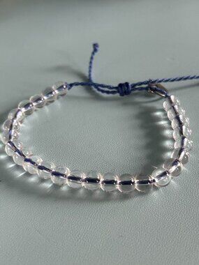 New 4 Ocean Clear and Blue Recycled Bracelet